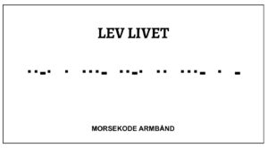 Morsekode armbånd - Lev livet